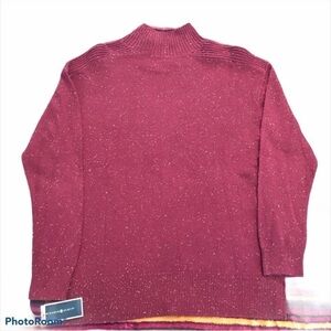 Karen Scott Burgundy Turtleneck Sweater